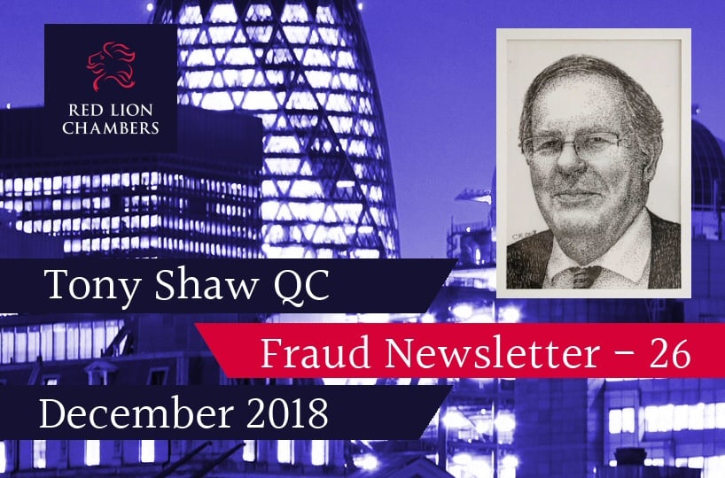 Fraud Newsletter 26 – December 2018