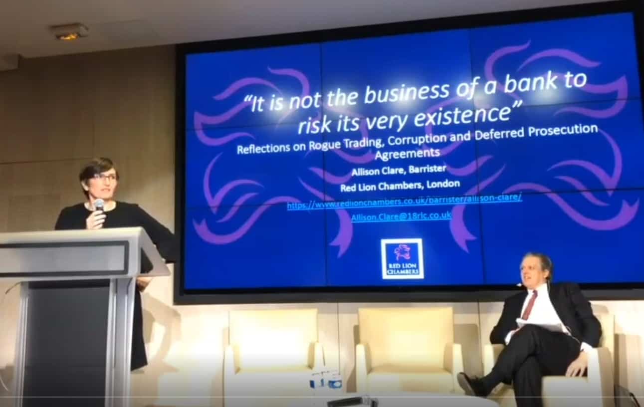 David Walbank QC and Allison Clare lectures at Paris economic-crime conference are live-streamed worldwide.