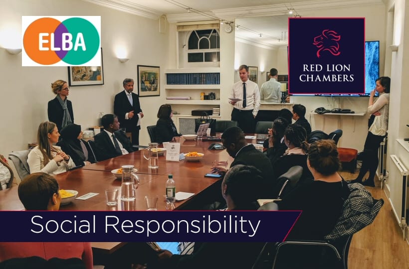 Red Lion Chambers launches bespoke mentoring programme, in partnership with ELBA.