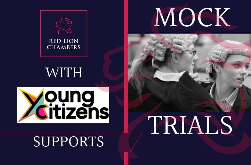 RLC-YC Red Lion Chambers proudly sponsoring 2019 Mock Trials with Young Citizens this Saturday at Guildford Crown Court.