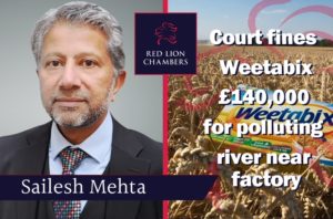 Sailesh Mehta, prosecuting on behalf of the Environment Agency, referred to “corporate amnesia” by Weetabix in its failures to carry out appropriate checks on pipes and valves in storage facilities on the site.
