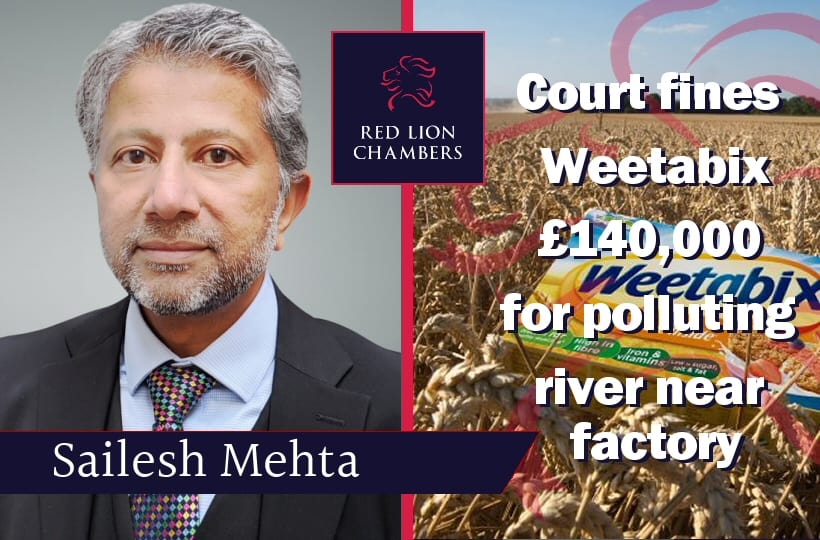 Sailesh Mehta, prosecuting on behalf of the Environment Agency, referred to “corporate amnesia” by Weetabix in its failures to carry out appropriate checks on pipes and valves in storage facilities on the site.