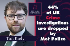 Tim Kiely, Barrister at Red Lion Chambers, responds to the news that 44% of UK crime investigations are dropped without being fully explored