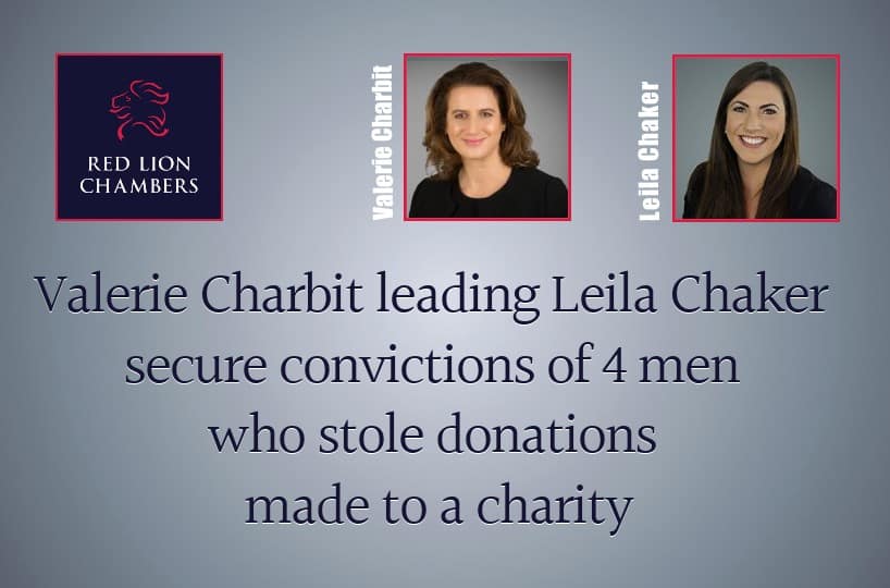 Valerie Charbit leading Leila Chaker secure convictions of 4 men who stole donations made to a charity