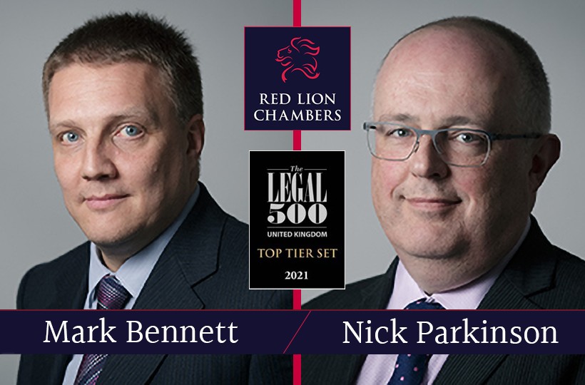 Red Lion Chambers described as an “outstanding, multi-talented and forward thinking diverse set” by Legal 500 and “a leader in the field”.