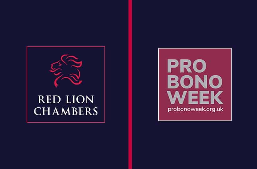 Red Lion Chambers marks 19th Pro Bono Week